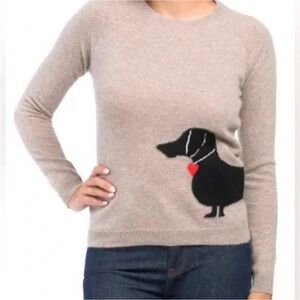 Women’s Dachshund Cashmere Sweater Medium NWT